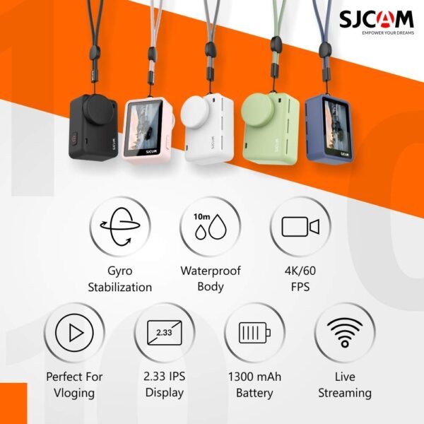 SJCAM SJ10 Pro 12 MP Optical 4K60fps 5.92 cm (2.33") UHD IPS Touch Display Action Camera - Image 8