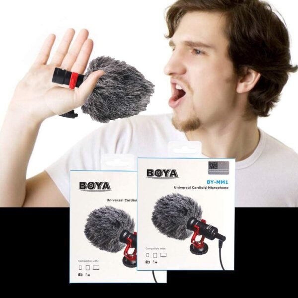 BOYA by-MM1 Universal Cardiod Shotgun Microphone Mini Mic - Image 7