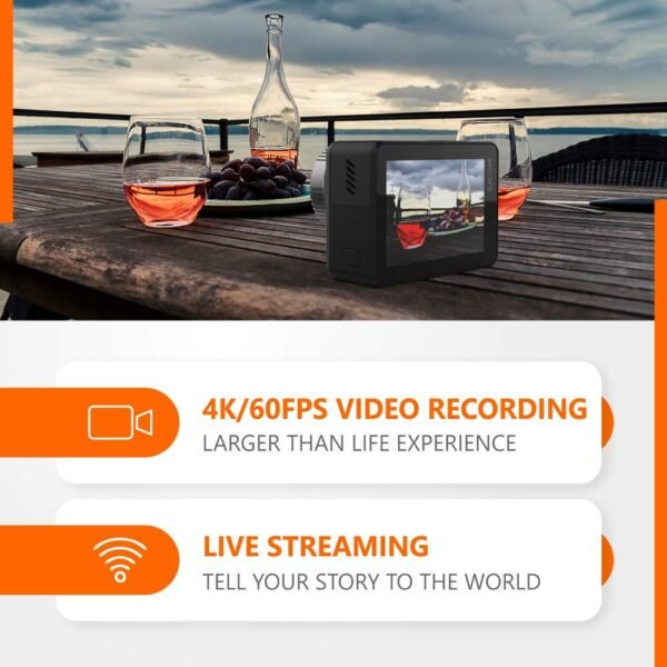 SJCAM SJ10 Pro 12 MP Optical 4K60fps 5.92 cm (2.33") UHD IPS Touch Display Action Camera - Image 6