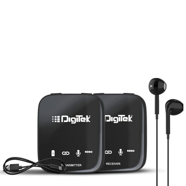 Digitek Dual Wireless Microphone System for DSLR, Camcorder, Smartphone & Tablet DWM 101pro