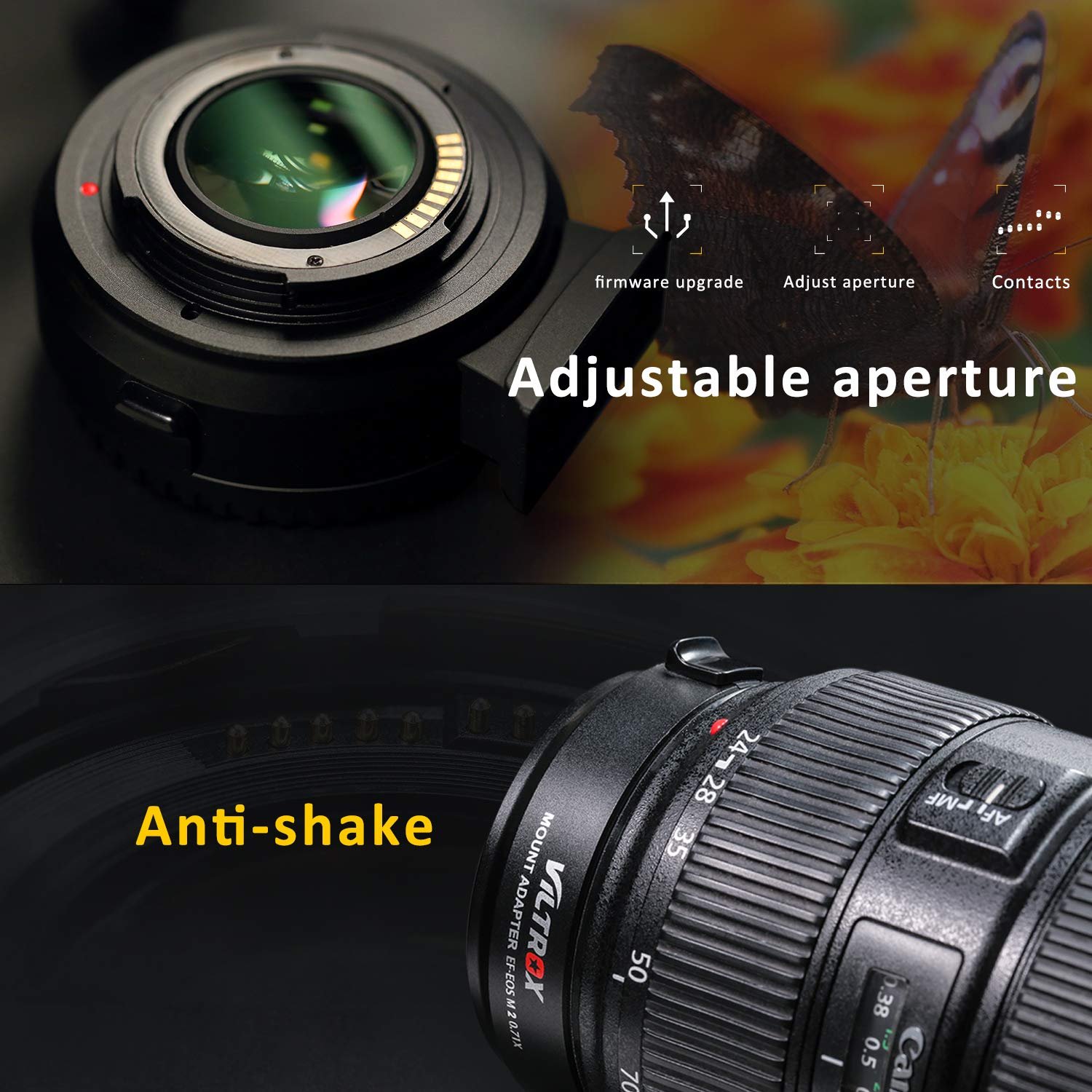 VILTROX EF-EOS M2 Auto Focus Lens Adapter 0.71x Reducer Speed Booster for Canon EF Mount Lens to Canon EF-M Mount Mirrorless Camera - Image 6