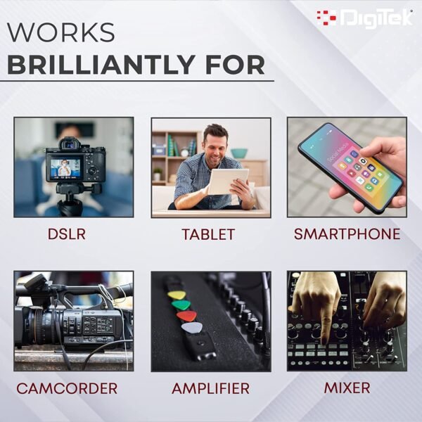 Digitek Dual Wireless Microphone System for DSLR, Camcorder, Smartphone & Tablet DWM 101pro - Image 2