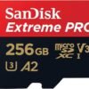 SANDISK EXTREME PRO MICROSD UHS I CARD 256GB FOR 4K