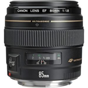 Canon EF 85mm f/1.8 USM Medium Telephoto Lens for Canon SLR Cameras - Black