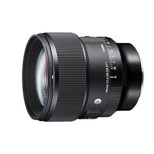 Sigma 85mm F1.4 DG DN Art Lens for Full-Frame Sony E Mount Mirrorless Cameras (Black)