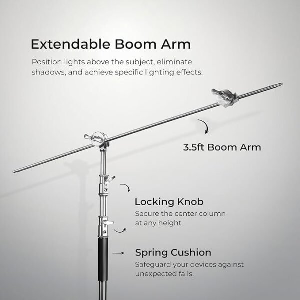 DIGITEK® (DCS 340) 11ft (apx) Heavy Duty Light Boom C-Stand - Image 3
