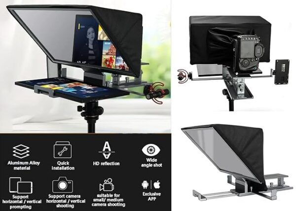 Digitek DTP-016 16” Digitek Teleprompter for Smartphone & DSLR Supports w/Remote Control - Image 4