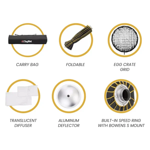 Digitek (DBDS-85S) 85cm Beauty Dish Softbox DBDS-85S - Image 2