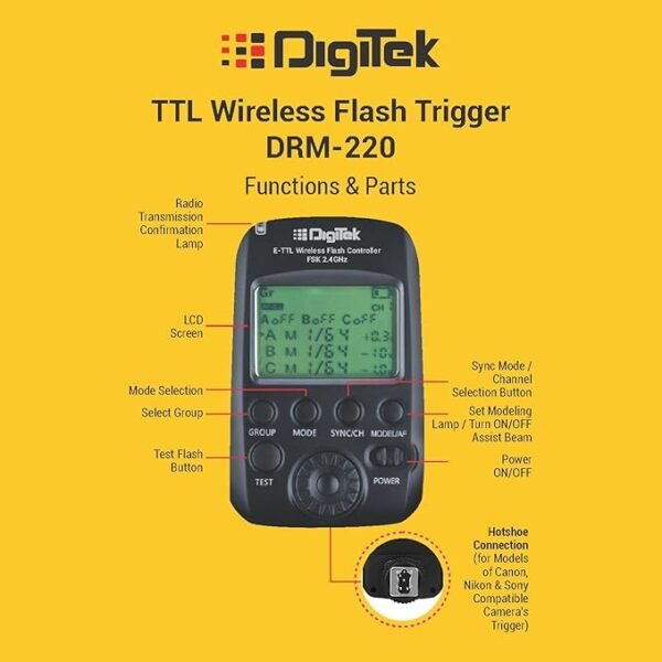 DIGITEK DFL-220 FLASH WITH TTL WIRELESS TRIGGER DRM-220 - Image 3
