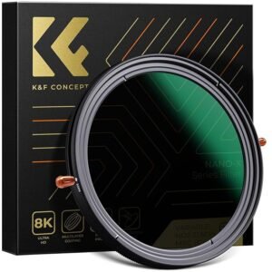 K&F Concept 82mm Variable Fader ND2-ND32 ND Filter and CPL Circular Polarizing Filter 2 in 1 for Camera Lens No X Spot Weather Sealed